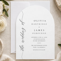 Casamento Simples Moderno Preto Branco Minimalista