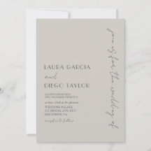 Casamento Simples Moderno Taupe