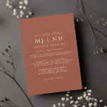 Convite Casamento Simples Monograma Elegante Minimalista<br><div class="desc">Este convite de casamento simples,  minimalista e moderno apresenta um monograma das iniciais do casal. Correspondência de Itens em nosso compro para um tema completo de festa. Para mais perguntas,  contacte-nos em ThePaperieGarden@gmail.com</div>