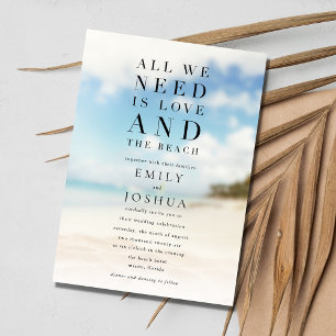 Convite Casamento Simples na Praia