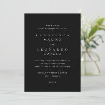 Casamento Simples Preto Clássico