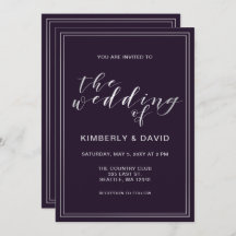 Casamento Simples Roxo Prata