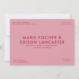 Convite Casamento Simples Simples e Moderno Encantador