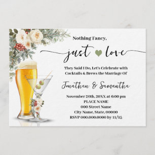 Convite Casamento Simplesmente Amor Nada de Chique Branco