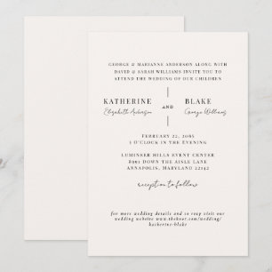 Convite Casamento Site Simplesmente Luz Champanhe Moderno