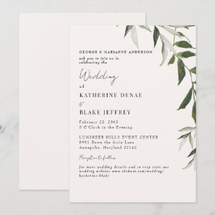 Convite Casamento Site Verde Claro Champagne