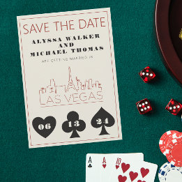 Convite Casamento Skyline Em Las Vegas Salve A Data