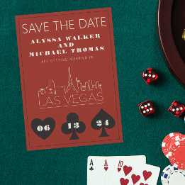 Convite Casamento Skyline Em Las Vegas Salve A Data