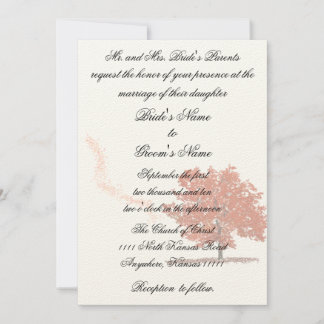 Convite Casamento sob a árvore de outono