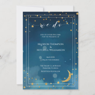 Convite Casamento Sob as Estrelas