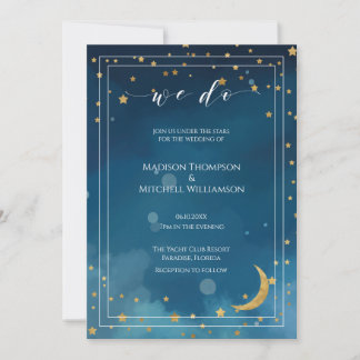 Convite Casamento Sob as Estrelas