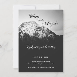 Convite casamento sob as montanhas