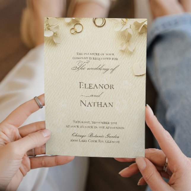 Convite Casamento sofisticado de Primavera de Verão (Criador carregado)