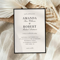 Casamento Sofisticado Preto e Marfim Old Money