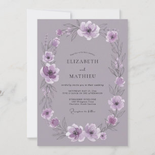 Convite Casamento Suave Flor de Lavanda