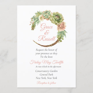 Convite Casamento Suculento