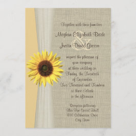 Convite Casamento Sunflower e Burlap