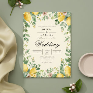 Convite Casamento Sunny Citrus Blossom