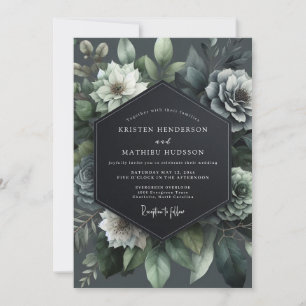 Convite Casamento Teal Bloom