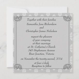 Convite Casamento tema damasco