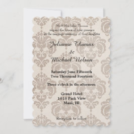 Convite Casamento tema damasco