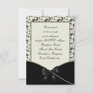 Convite Casamento tema damasco de Ivory Cream RSVP