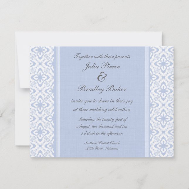 Convite Casamento tema damasco Simplesmente Espantoso Conv (Frente)