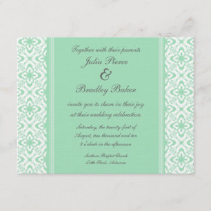 Convite Casamento tema damasco Simplesmente Espantoso Conv