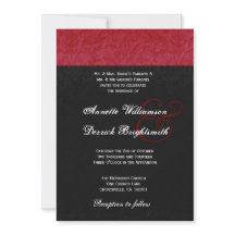 Casamento tema damasco vermelho e preto B734