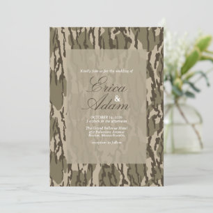 Convite Casamento Temático de Caça Camuflado Bottom Lands