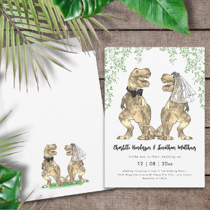 Convite Casamento Temático de Dinossauros