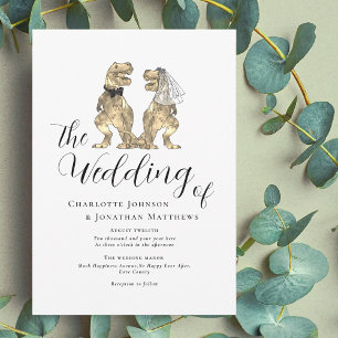 Convite Casamento Temático de Dinossauros