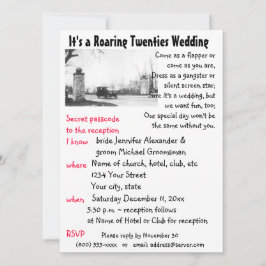 Convite Casamento Temático dos Anos 20 Rugidores