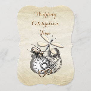 Convite Casamento Temático Vintage Inspirado em Steampunk