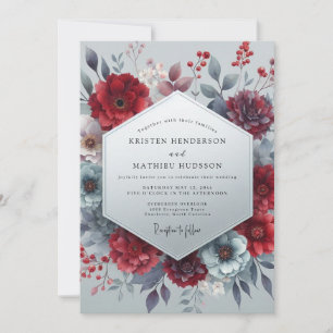 Convite Casamento Temperamental Flor de Borgonha