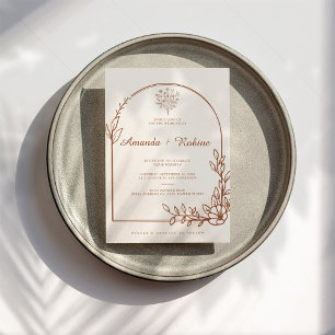 Convite Casamento Teracota com Aquecimento Simples