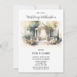 Convite Casamento Terrestre Botânico Cor-de-Rosa