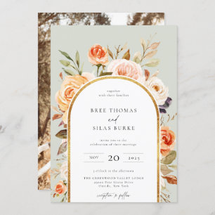 Convite Casamento Terrestre de Arco Flamental Botânico do 