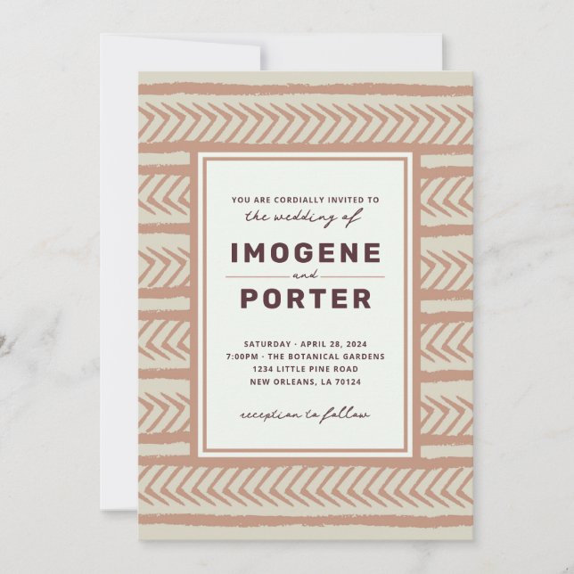 Convite Casamento Têxtil (Frente)