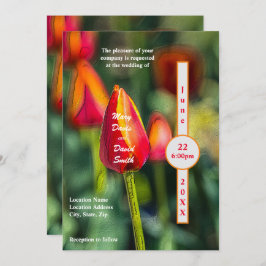 Convite Casamento Texturizado do Jardim das Tulipas