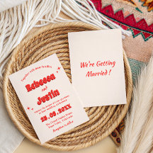 Casamento Tipografia Coral Vintage Retro          