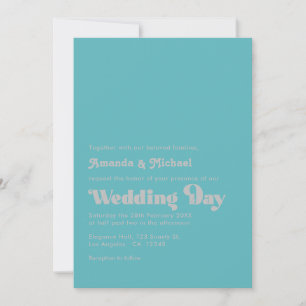 Convite Casamento Tipografia Gelo Mint e Prata