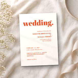 Convite Casamento Tom Terra Mínimo bege marfim rosa Modern