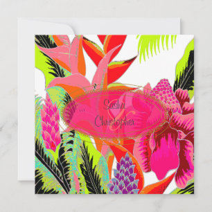 Convite Casamento Torch Ginger+heliconia/Luau