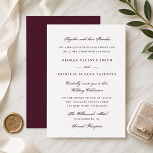 Convite Casamento Tradicional da Borgonha