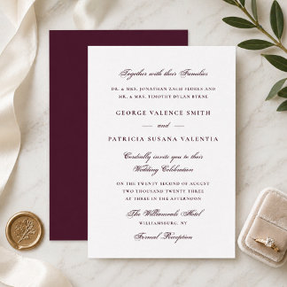 Convite Casamento Tradicional da Borgonha