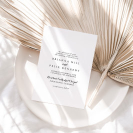 Convite Casamento tradicional da caligrafia moderna