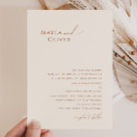 Convite Casamento Tradicional de Cerco no Deserto Quiméric<br><div class="desc">Este simples convite de casamento tradicional para beige do deserto branco é perfeito para o seu simples casamento de beige ocidental e terras de terracota. A paleta neutra de cor do feto é a vintage a sudoeste com um toque moderno. A escrita é uma caligrafia manuscrita minimalista delicada, bastante elegante...</div>
