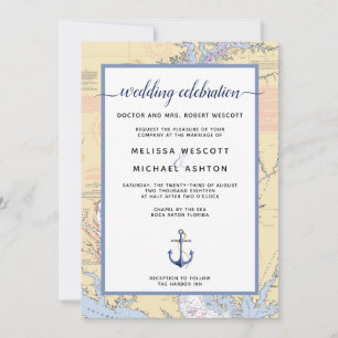 Convite Casamento tradicional #náutico  MIKE/Annapolis