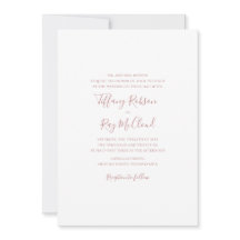 Casamento Tradicional Simples Elegante Rosa Dourad